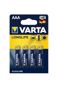 Батарейка Varta AAA Longlife LR03 * 4 (04103101414)