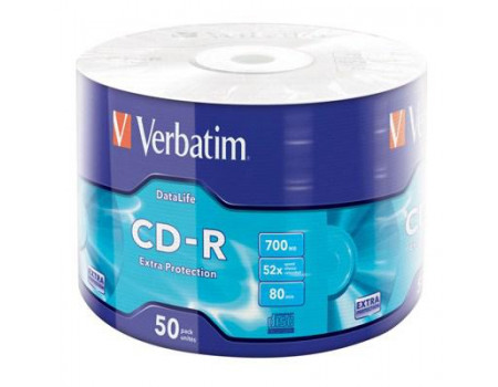 Диск CD-R Verbatim 700Mb 52x Wrap-box Extra (43787) 50 шт