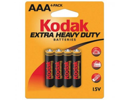 Батарейка Kodak R03 KODAK EXTRA HEAVY DUTY * 4 (30953321)