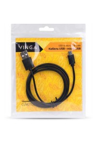 Дата кабель Vinga Rainbow M Black USB 2.0 AM – Micro USB Тип