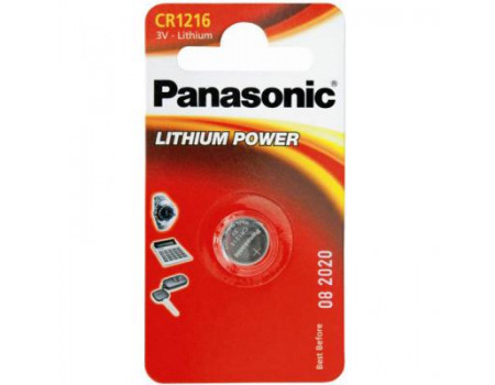 Батарейка PANASONIC CR 1216 * 1 LITHIUM (CR-1216EL/1B)