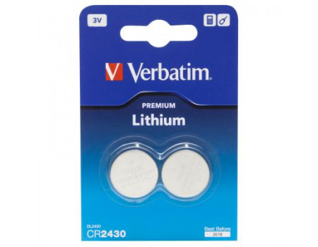 Батарейка Verbatim CR 2430 Lithium 3V * 2 (49937)
