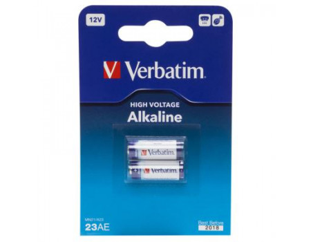 Батарейка Verbatim A23 (23AE/MN21) Alkaline 12V * 2 (49939)