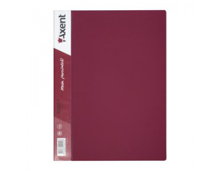 Папка з файлами Axent 20 sheet protectors, burgundy (1020-04-А)