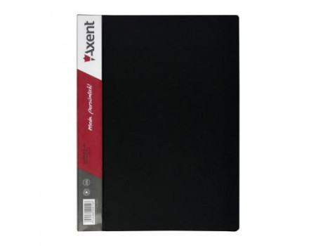 Папка з файлами Axent 20 sheet protectors, black (1020-01-А)