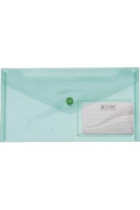 Папка - конверт Buromax DL (240x130мм) TRAVEL, green (BM.3938-04)