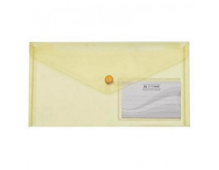 Папка - конверт Buromax DL (240x130мм) TRAVEL, yellow (BM.3938-08)