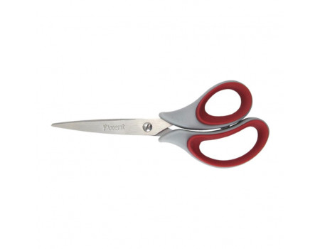 Ножиці Axent Duoton Soft, 16,5см, gray-red (6101-06-А)