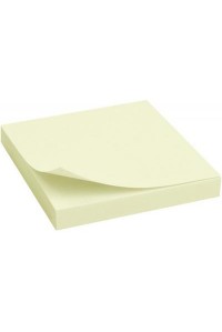 Папір для нотаток Axent with adhesive layer 75x75мм, 100sheets., pastel yellow (2314-01-А)