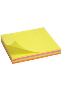 Папір для нотаток Axent with adhesive layer 75x75мм, 100sheets.,neon colors mix (2325-02-А)