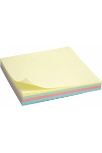 Папір для нотаток Axent with adhesive layer 75x75мм, 100sheets.,pastel colors mix (2325-01-А)