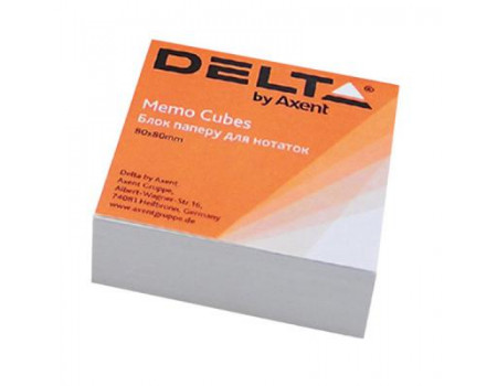 Папір для нотаток Delta by Axent білий 80Х80Х20мм, glued (D8002)