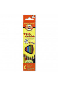 Олівці кольорові KOH-I-NOOR 3131 Triocolor, 6шт, set of triangular coloured pencils (3131006004KS)