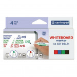 Маркер Centropen Board 8559 2,5 мм, round tip, SET 4colors (картон) (8559/4/CB)