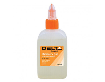 Клей Delta by Axent Stationery glue, polymer, 200 мл, cap dispenser (D7223)