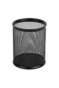 Підставка для ручок Axent round 80х80х100мм, wire mesh, black (2110-01-A)