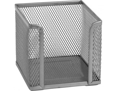 Підставка-куб для листів і паперів Axent 100х100x100мм, wire mesh, silver (2112-03-A)