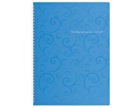 Блокнот Buromax spiral side, А4, 80sheets, Barocco, square, blue (BM.2446-614)