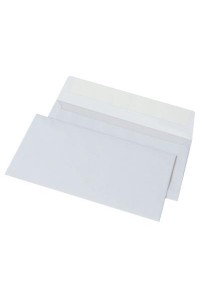 Конверт Куверт DL (100х220мм) white, Peel & Seal (85-1423)