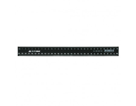 Лінійка Buromax 30см, plastic, black, blister (BM.5827-30)