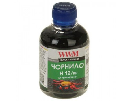 Чорнило WWM HP №10/11/12 200г Black 200г pigmented (H12/BP)