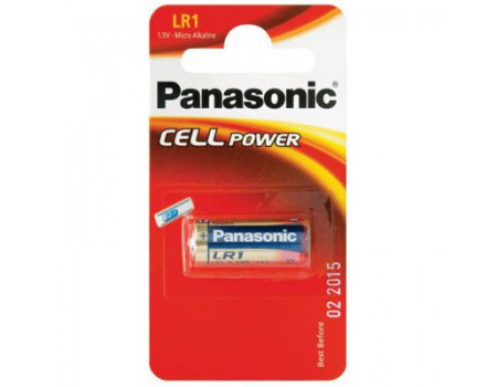 Батарейка PANASONIC LR1 * 1 Alkaline (LR1L/1BE)