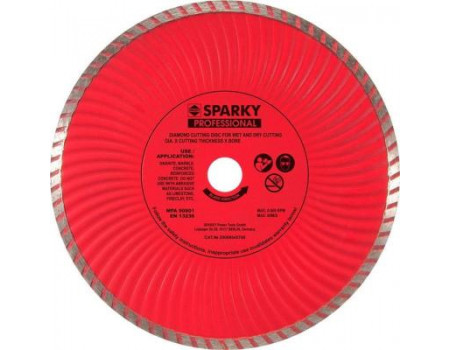 Круг відрізний SPARKY алмазный Turbo Ф125х2.4x22,23 мм (20009545600)