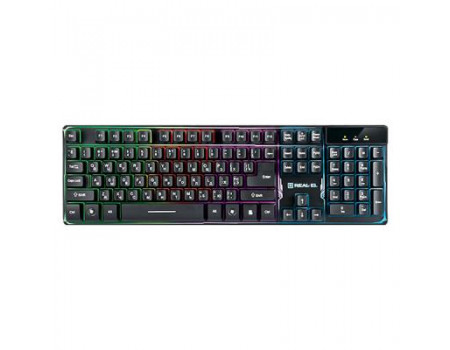 Клавіатура REAL-EL 8700 Gaming Backlit, black