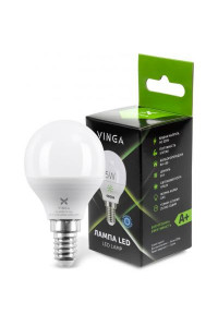 Лампочка Vinga VL-G45E14-54L світлодіодна (LED), E14, 5 Вт,