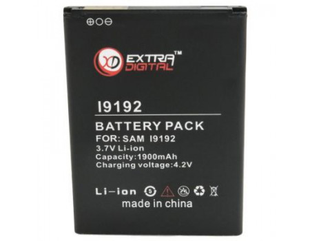 Акумуляторна батарея EXTRADIGITAL Samsung Galaxy S4 Mini Duos GT-i9192 (1900 mAh) (BMS6241)