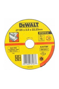 Круг відрізний DeWALT 125х2.5х22.2мм., отрезной по металлу (DT3410-QZ)