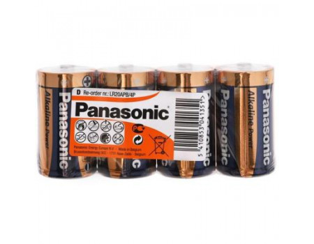 Батарейка PANASONIC D LR20 Alkaline Power (Shrink) * 4 (LR20АРВ/4P / LR20REB/4P)