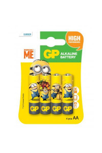 Батарейка GP AA LR6 Alcaline Minions * 4 (GP15AUYOY-2UE4)