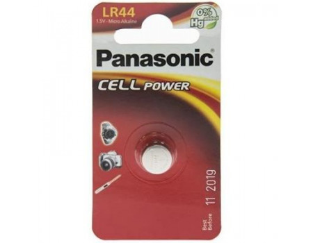 Батарейка PANASONIC LR44 * 1 (LR-44EL/1B)