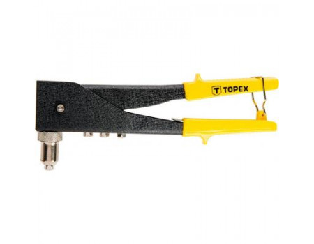 Заклепувальник Topex для заклепок алюминиевых 2.4, 3.2, 4.0, 4.8 мм, две позици (43E712)
