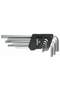 Набір інструментів Topex ключи шестигранные HEX 1.5-10 мм, набор 9 шт.*1 уп. (35D956)