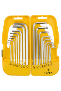 Набір інструментів Topex ключи шестигранные HEX м Torx, набор 18 шт.*1 уп. (35D953)