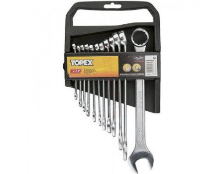 Набір інструментів Topex ключей комбинированных 6-22 мм, 12 шт. (35D375)