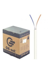 Кабель мережевий OK-Net UTP 305м 2 пары (КПВ-ВП (100) 2х2х0,50 / 305)