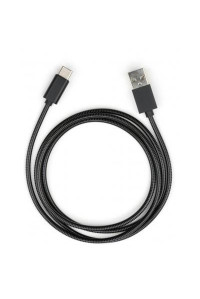 Дата кабель USB 2.0 AM to Type-C 1.0m stainless steel black