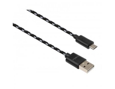 Дата кабель USB 2.0 AM to Micro 5P 1.0m 2color nylon black V