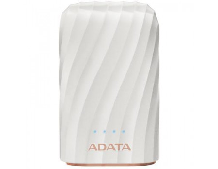 Батарея універсальна ADATA P1050C White (10050mAh, out 2*5V*2,4A max, cable USB-C) (AP10050C-USBC-CWH)