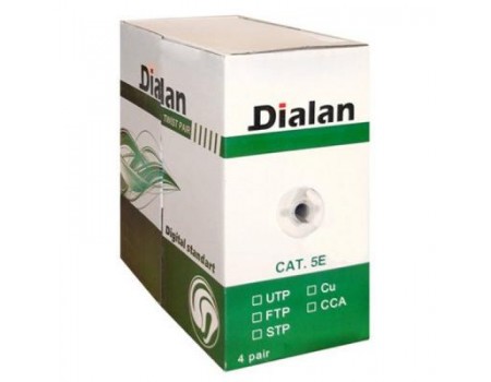 Кабель мережевий Dialan UTP 305м КПВ 4*2*0,50 [СU] cat.5e (10557)