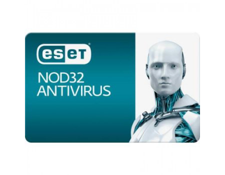 Антивірус ESET NOD32 Antivirus 2ПК 12 мес. base/20 мес продление конверт (2012-17-key)
