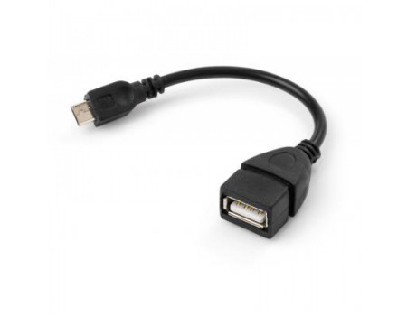 Дата кабель OTG USB 2.0 AF to Micro 5P Vinga (VCPDCOTGMBK) к