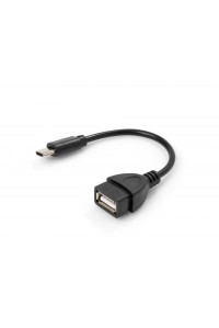 Дата кабель OTG USB 2.0 AF to Type-C Vinga (VCPDCOTGTCBK) ка