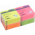 Папір для нотаток Buromax with adhesive layer 76х76мм, 12*100sheets, NEON colors (BM.2312-98)