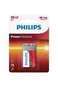 Батарейка PHILIPS Крона 6LR61 Power Alkaline * 1 (6LR61P1B/10)