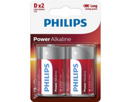 Батарейка PHILIPS D LR20 Power Alkaline * 2 (LR20P2B/10)
