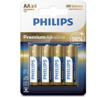 Батарейка PHILIPS AA LR6 Premium Alkaline * 4 (LR6M4B/10)